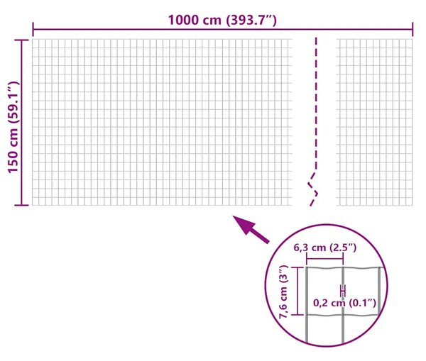 Euro ograda čelična 10 x 1 5 m zelena - Zelena 1 10 m 1.5 m