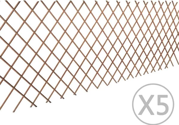 Ograda od vrbe za biljke penjačice 5 kom 180 x 90 cm - 180 x 90 cm 5 180 x 90 cm