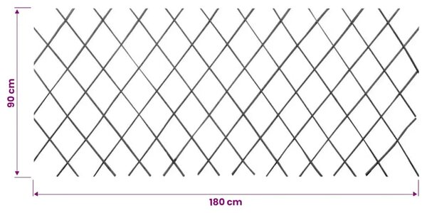 Ograda od vrbe za biljke penjačice 5 kom 180 x 90 cm - 180 x 90 cm 5 180 x 90 cm
