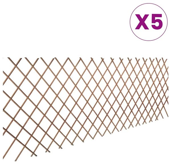 Ograda od vrbe za biljke penjačice 5 kom 180 x 90 cm - 180 x 90 cm 5 180 x 90 cm