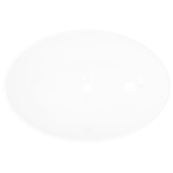 Luksuzni keramički ovalni Lavabo - Umivaonik bijeli 40 x 33 cm - Bijela Bijela
