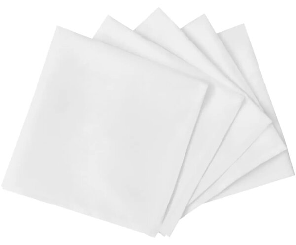 10 Bijelih Platnenih Ubrusa 50 x 50 cm - Bijela 50 x 50 cm 10 Bijela