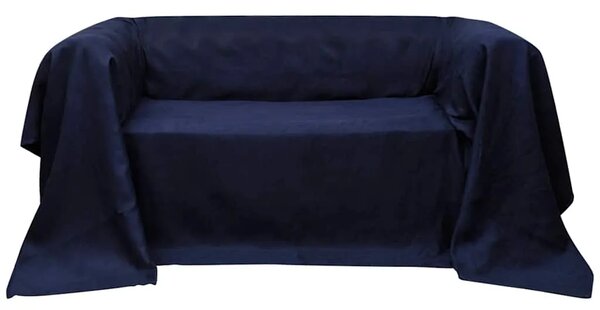 Prekrivač za Kauč Mikro-fiber Tamno Plavi 210 x 280 cm - Modra 210 x 280 cm 1 Modra