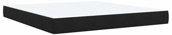 Krevet od pjene s madracem i LED-om Crna 180 x 200 cm Baršun - Crna 180 x 200 cm Dizajn s rombovima