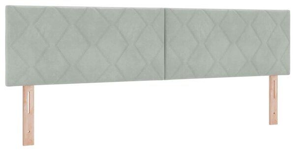 Krevet od pjene s madracem i LED-om Svjetlosiva 180 x 200 cm - Svjetlosiva 180 x 200 cm Dizajn s rombovima