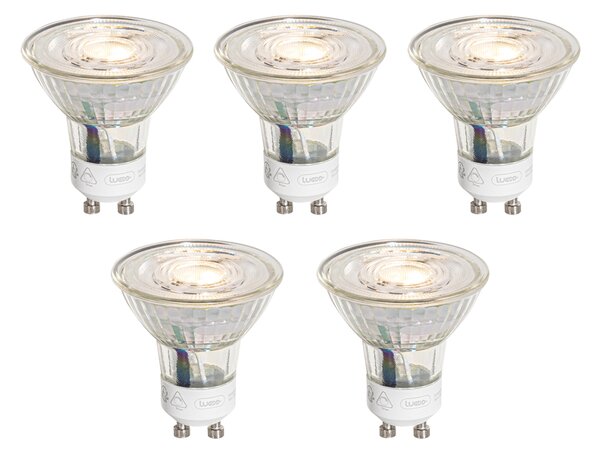 Set od 5 GU10 50mm LED žarulja s 3-stupanjskim prigušivanjem Kelvina, 4.9W 450 lm 2000-2700K