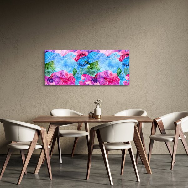 Slika - Barvni valovi (120x50 cm)