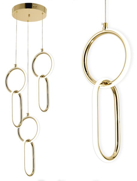 Viseća LED lampa G077-3CPR Gold