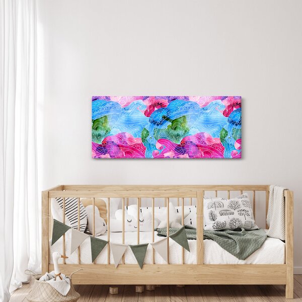 Slika - Barvni valovi (120x50 cm)