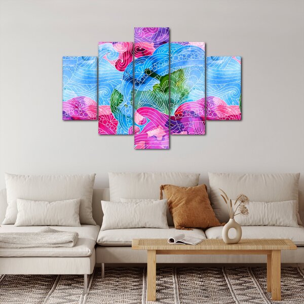 Slika - Barvni valovi (150x105 cm)