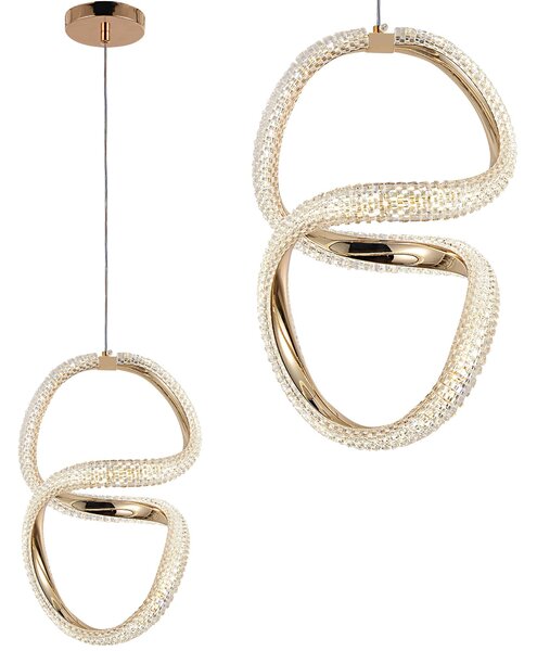 Viseća LED lampa G077-3CPR Gold