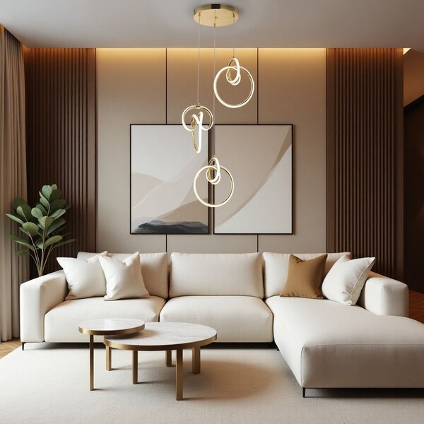 Viseća LED lampa G072-3CPR Gold