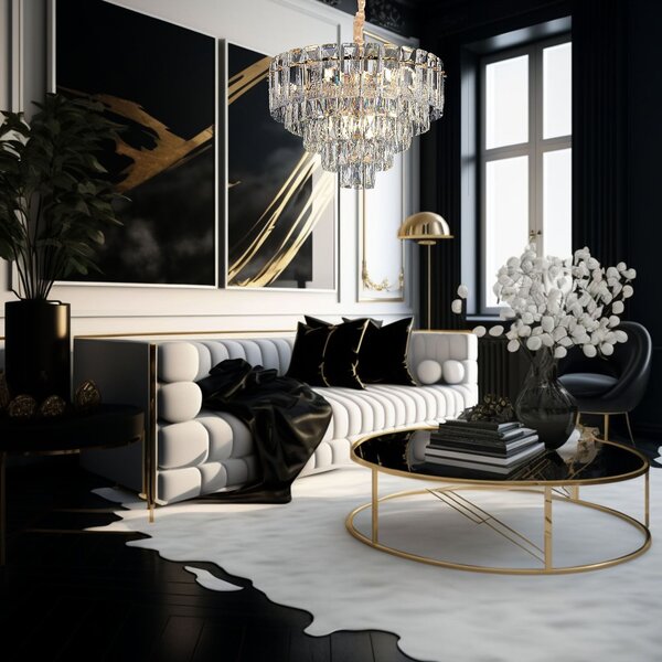 Visilica s kristalima G056-CP 50cm GOLD