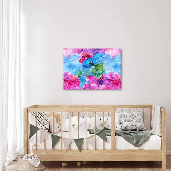 Slika - Barvni valovi (70x50 cm)