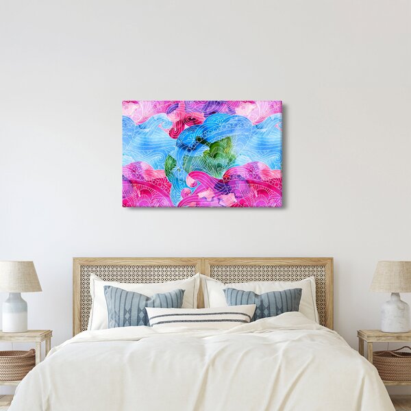 Slika - Barvni valovi (90x60 cm)