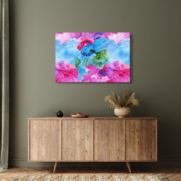 Slika - Barvni valovi (90x60 cm)