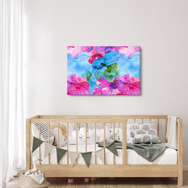 Slika - Barvni valovi (90x60 cm)