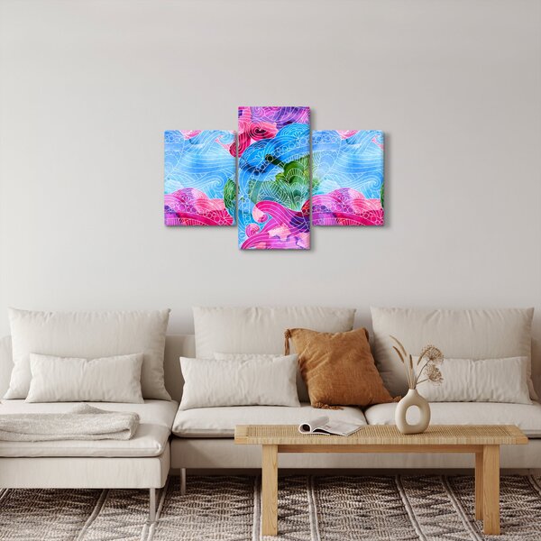 Slika - Barvni valovi (90x60 cm)
