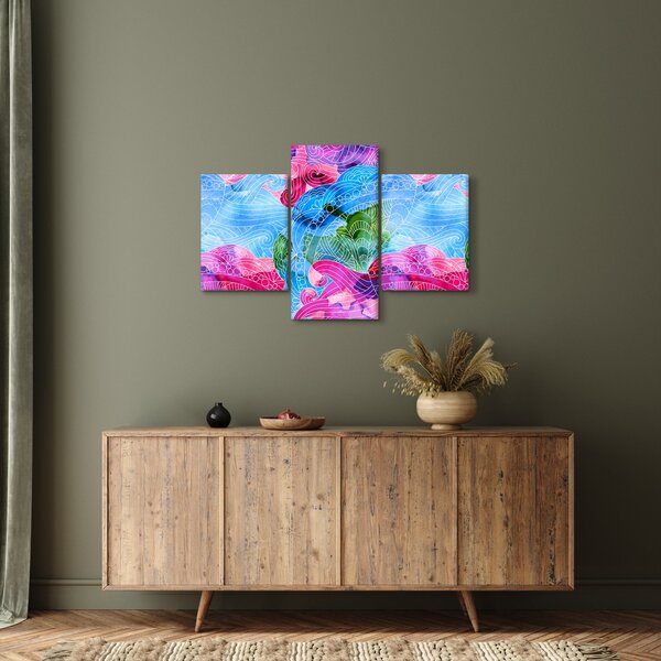 Slika - Barvni valovi (90x60 cm)