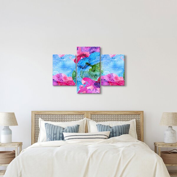 Slika - Barvni valovi (90x60 cm)
