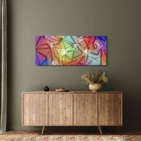 Slika - Poligonalna abstrakcija (120x50 cm)