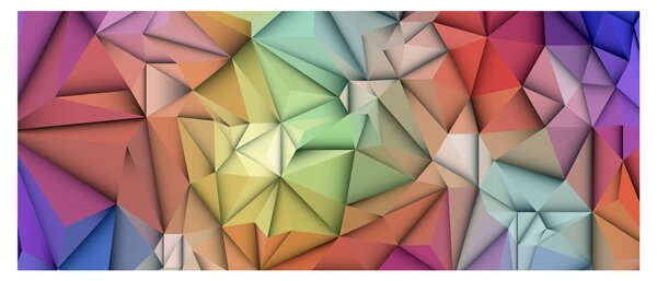 Slika - Poligonalna abstrakcija (120x50 cm)