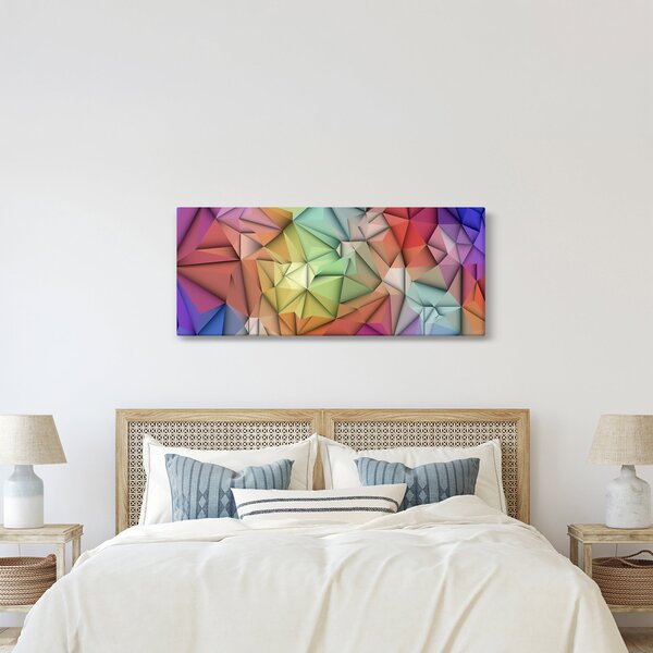 Slika - Poligonalna abstrakcija (120x50 cm)