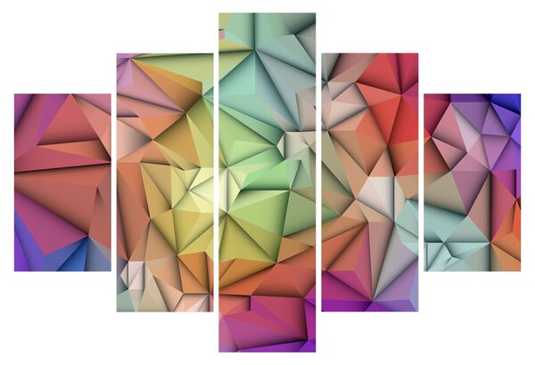 Slika - Poligonalna abstrakcija (150x105 cm)