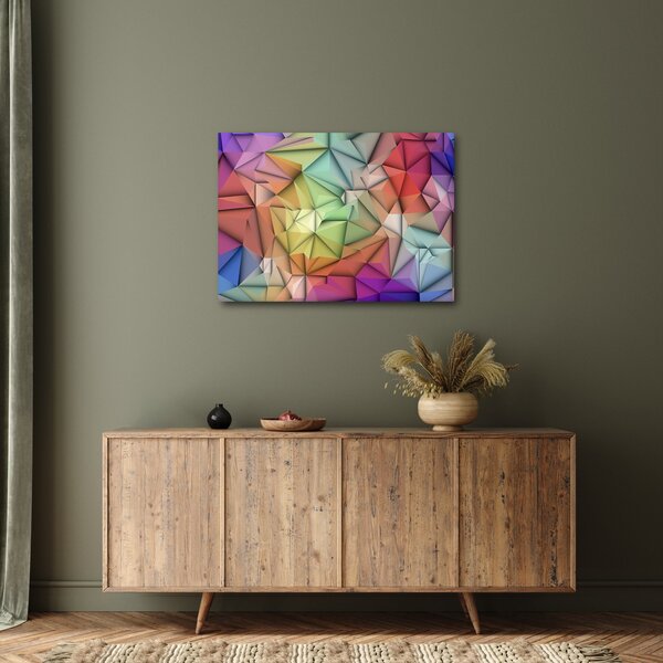 Slika - Poligonalna abstrakcija (70x50 cm)