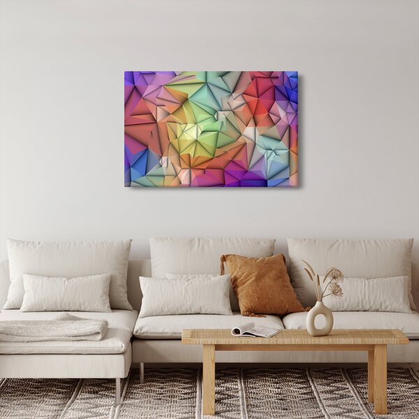 Slika - Poligonalna abstrakcija (90x60 cm)