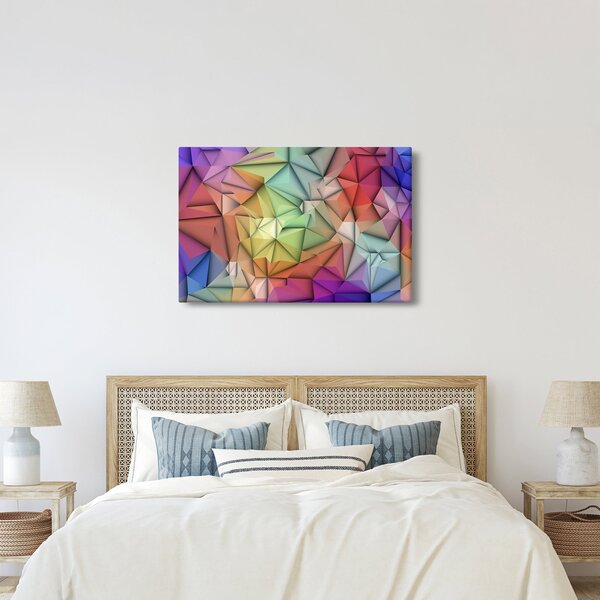 Slika - Poligonalna abstrakcija (90x60 cm)