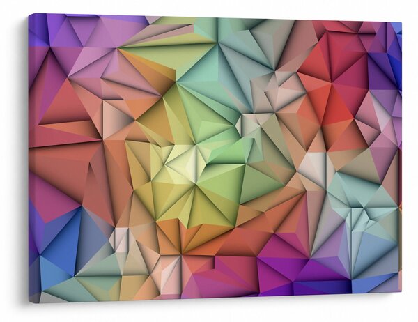 Slika - Poligonalna abstrakcija (70x50 cm)