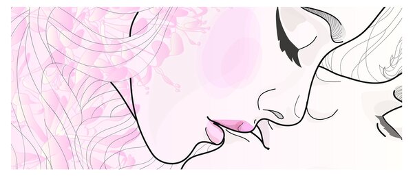 Slika - Poljub (120x50 cm)