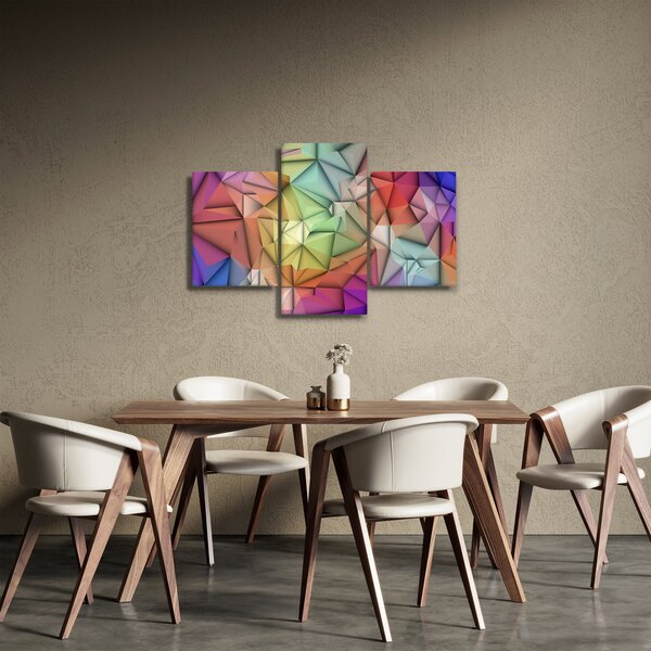 Slika - Poligonalna abstrakcija (90x60 cm)