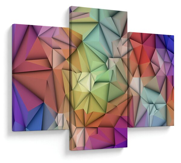 Slika - Poligonalna abstrakcija (90x60 cm)