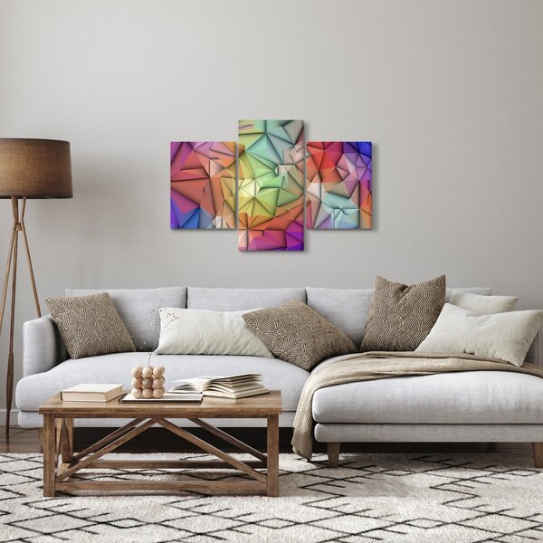 Slika - Poligonalna abstrakcija (90x60 cm)
