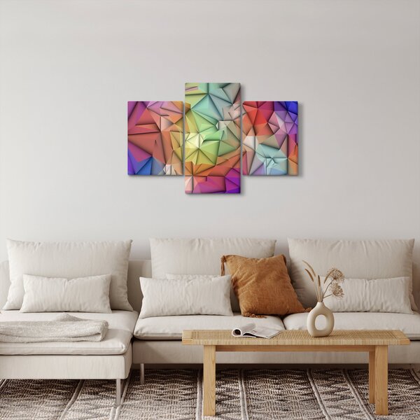 Slika - Poligonalna abstrakcija (90x60 cm)