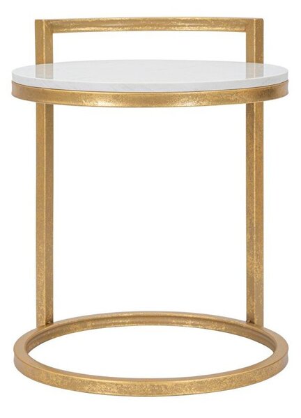 Okrugao pomoćni stol s mramornom pločom ø 40,5 cm Round Marble – Mauro Ferretti