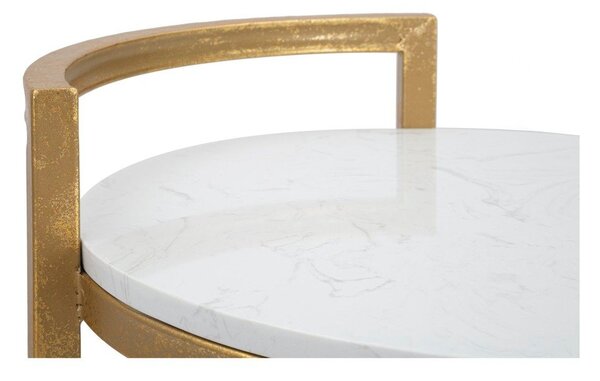 Okrugao pomoćni stol s mramornom pločom ø 40,5 cm Round Marble – Mauro Ferretti
