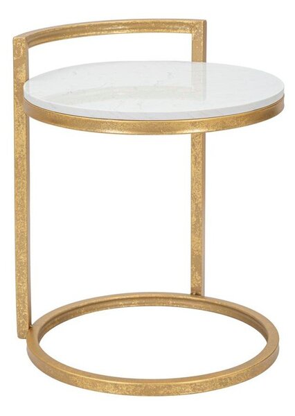Okrugao pomoćni stol s mramornom pločom ø 40,5 cm Round Marble – Mauro Ferretti
