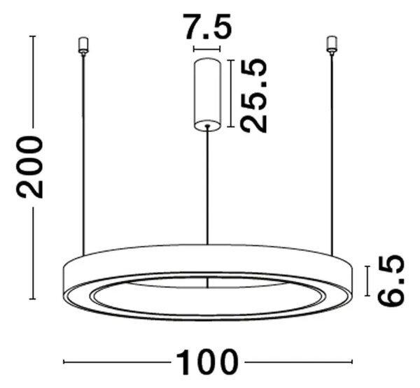 STING VISILICA LED 60W/3000K/3389lm/DIMM/IP20/CRNA NL9558607