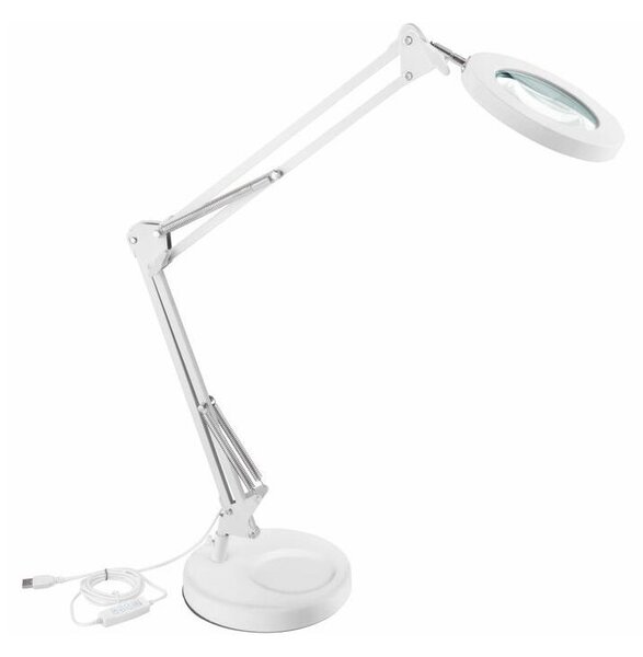 Extol - LED Prigušiva stolna lampa s povećalom LED/8W/5V 2900/4500/7500K bijela