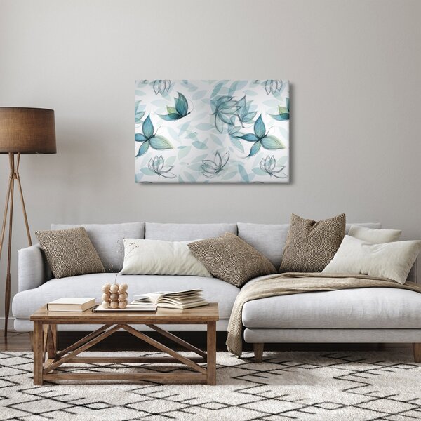 Slika - Modri ​​metulji (90x60 cm)