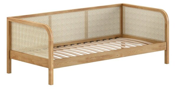 Krevet od punog hrasta s podnicom 90x200 cm u prirodnoj boji Olive Captain Rotan – Vipack