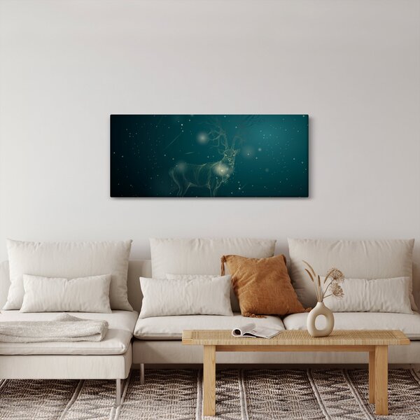 Slika - Čarobni jelen ponoči (120x50 cm)