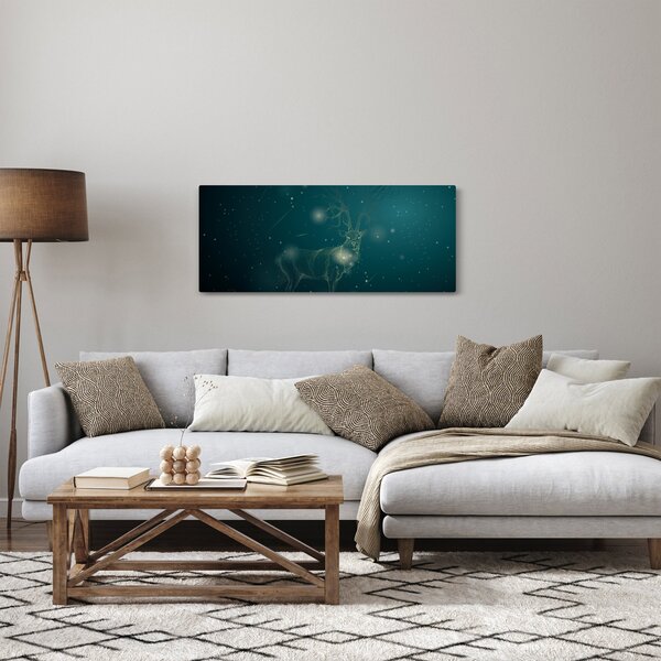 Slika - Čarobni jelen ponoči (120x50 cm)