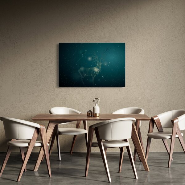 Slika - Čarobni jelen ponoči (90x60 cm)