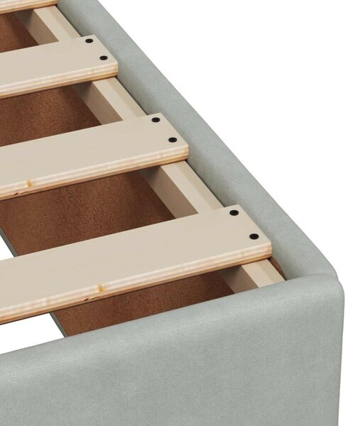 Boxspring krevet s madracem Svjetlosiva 180 x 200 cm Baršun - Svjetlosiva 180 x 200 cm Dizajn s rombovima
