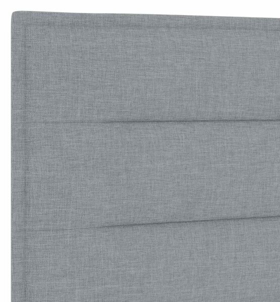 Boxspring krevet s madracem Svjetlosiva 120 x 200 cm Tkanina - Svjetlosiva 120 x 200 cm Dizajn linija