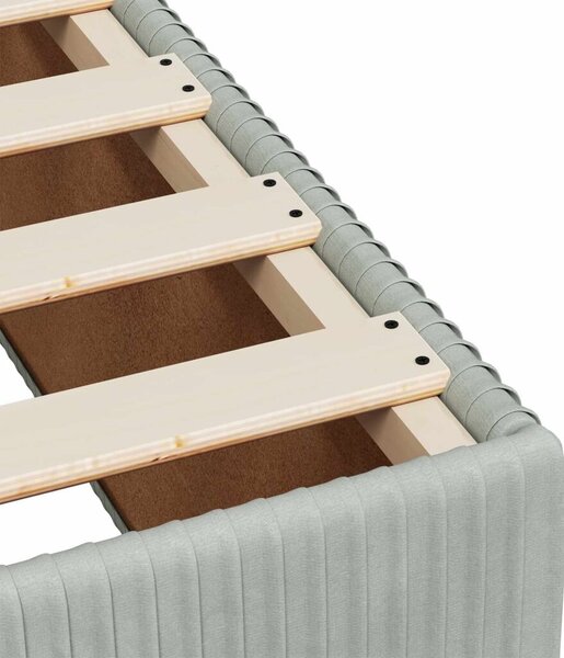 Boxspring krevet s madracem Svjetlosiva 90 x 190 cm Baršun - Svjetlosiva 90 x 190 cm Dizajn s rombovima